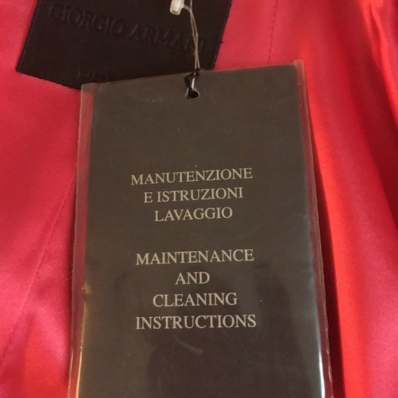 Giorgio Armani Red Leather Jacket New Size 46 - Picture 8 of 10